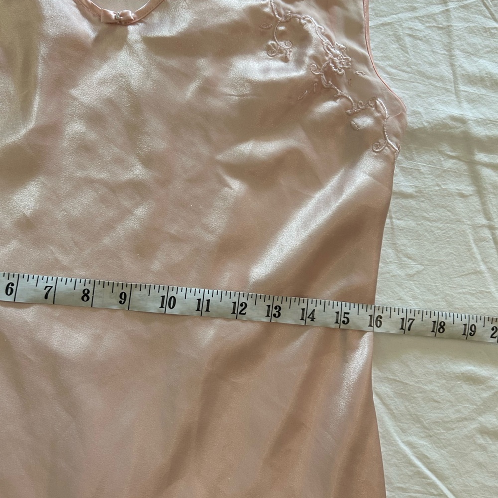 VINTAGE OSCAR DE LA RENTA‎ Pink Label Satin Slip Dress Maxi Negligee S - Picture 12 of 14